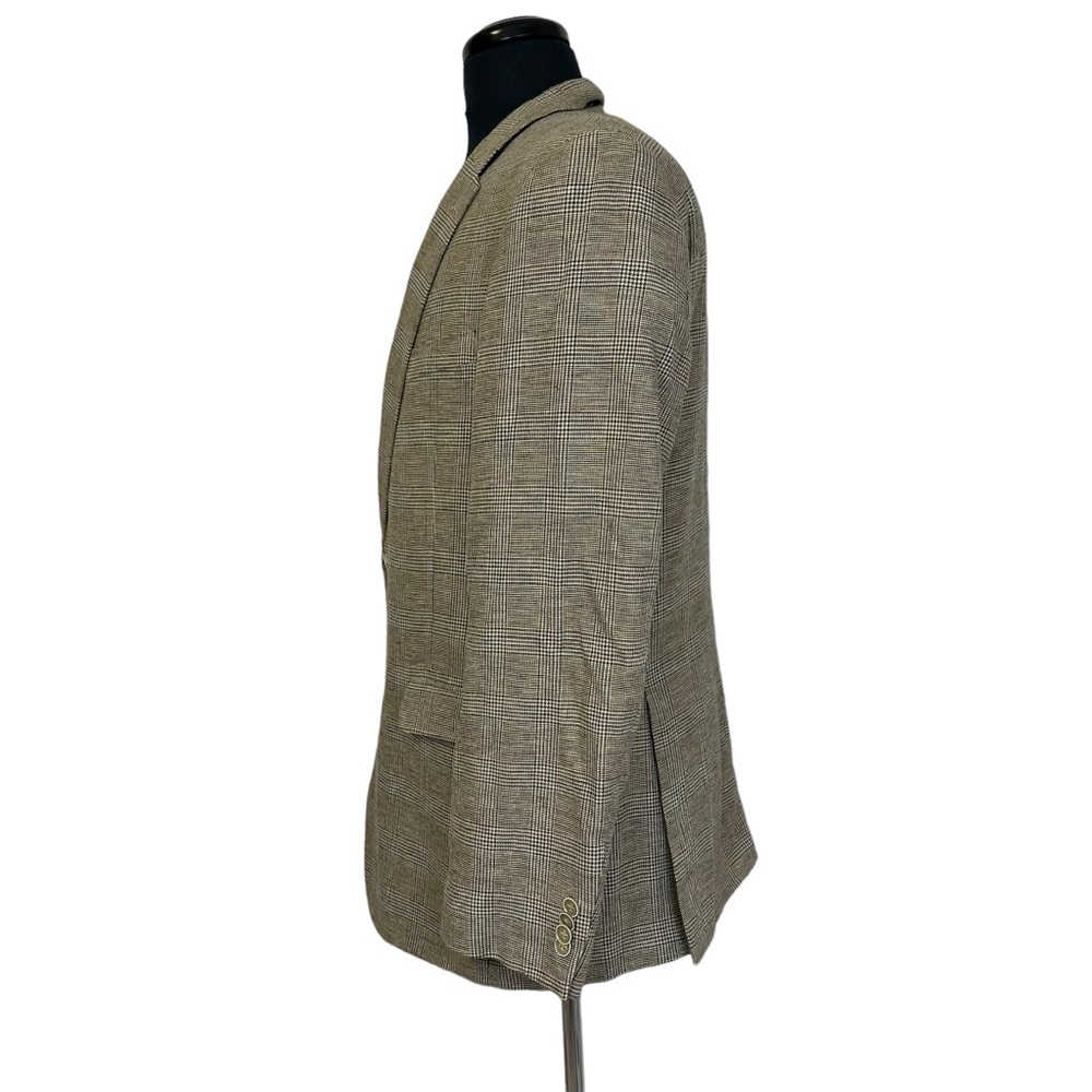 Tommy Hilfiger Men’s Plaid Blazer Jacket Tan R42 - Picture 4 of 10